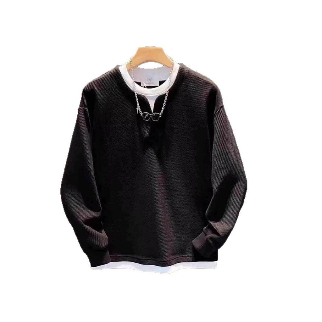 Herren Trendiger Lockerer Zweiteiler mit Langarm Kapuzenpullover im Koreanischen Stil