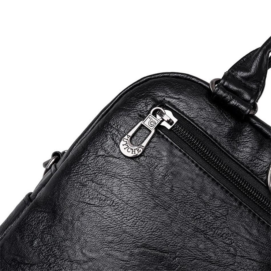 Lässige Damen-Multifunktions-Umhängetasche, modisch, weiches PU-Leder, Designer-Frauen-Rucksäcke für Schule, Teenager, Reiserucksack