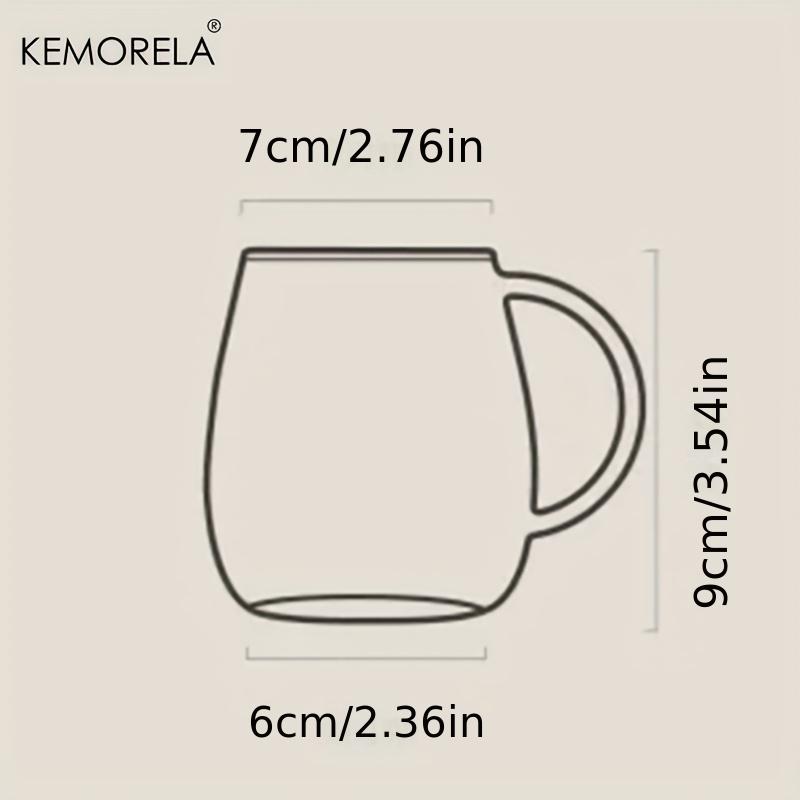 1/2/4PCS Premium Glass Coffee Mugs with Handle Transparent Tea Glasses for Hot/Cold Beverages Perfect for Americano Cappuccino