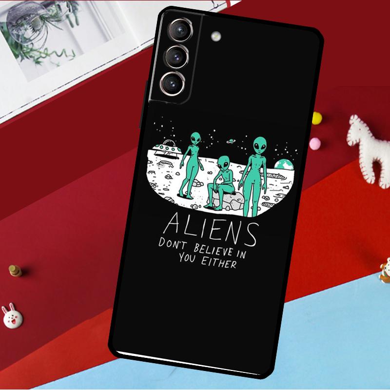 Aesthetic Alien Funda For Samsung Galaxy S25 S24 S22 S23 Ultra Plus S20 S21 FE S9 S10 S24 FE Phone Case