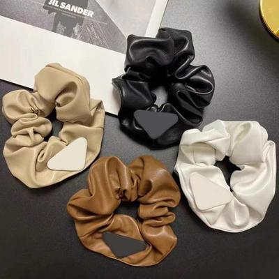 PU Hair Rope New Accessories Headwear Girl Korean Leather Hip-hop Trendy Ladies Hair Ring Triangle Standard Creative Gifts