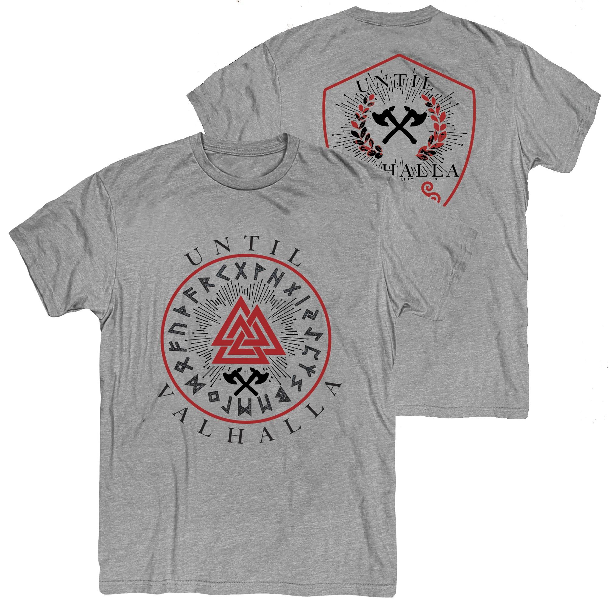

Norse Valknut Rune Warrior Until Valhalla TShirt 100 Cotton ONeck Summer Short Sleeve Casual Mens Tshirt S