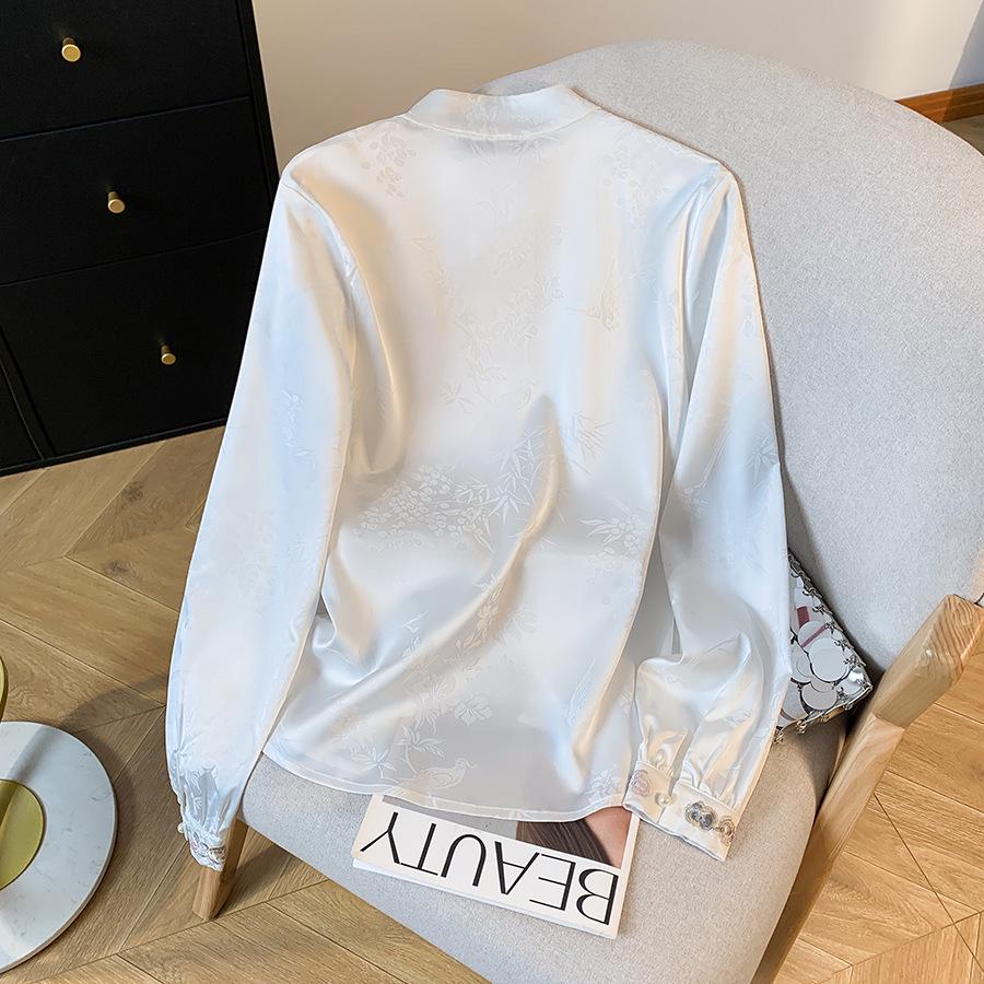 Elegant Chinese Stand Collar Embroidered Jacquard Satin Vest for Women