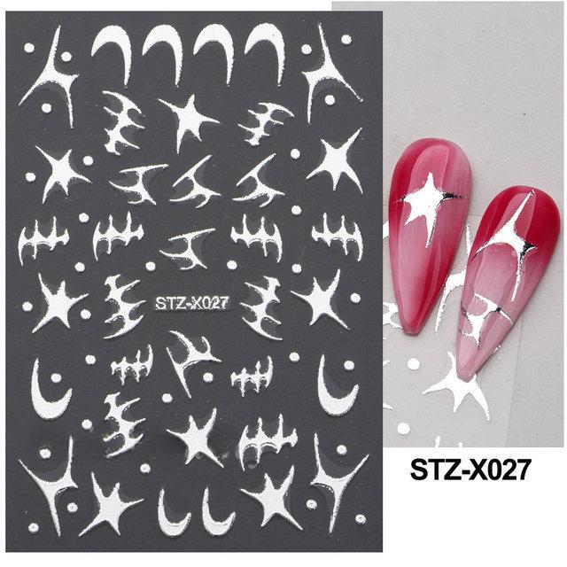 Spider Nail Art Stickers,3D Self-Adhesive Spider Web and Spider Design Nail Sticker Acrylic Nail Art Decoration for Women Holiday Nail Charm