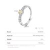 925 Sterling Silver Elegant Sweet Sugar Finger Rings For Women Yellow Clear Dazzling Cubic Zirconia Rings Fine Jewelry