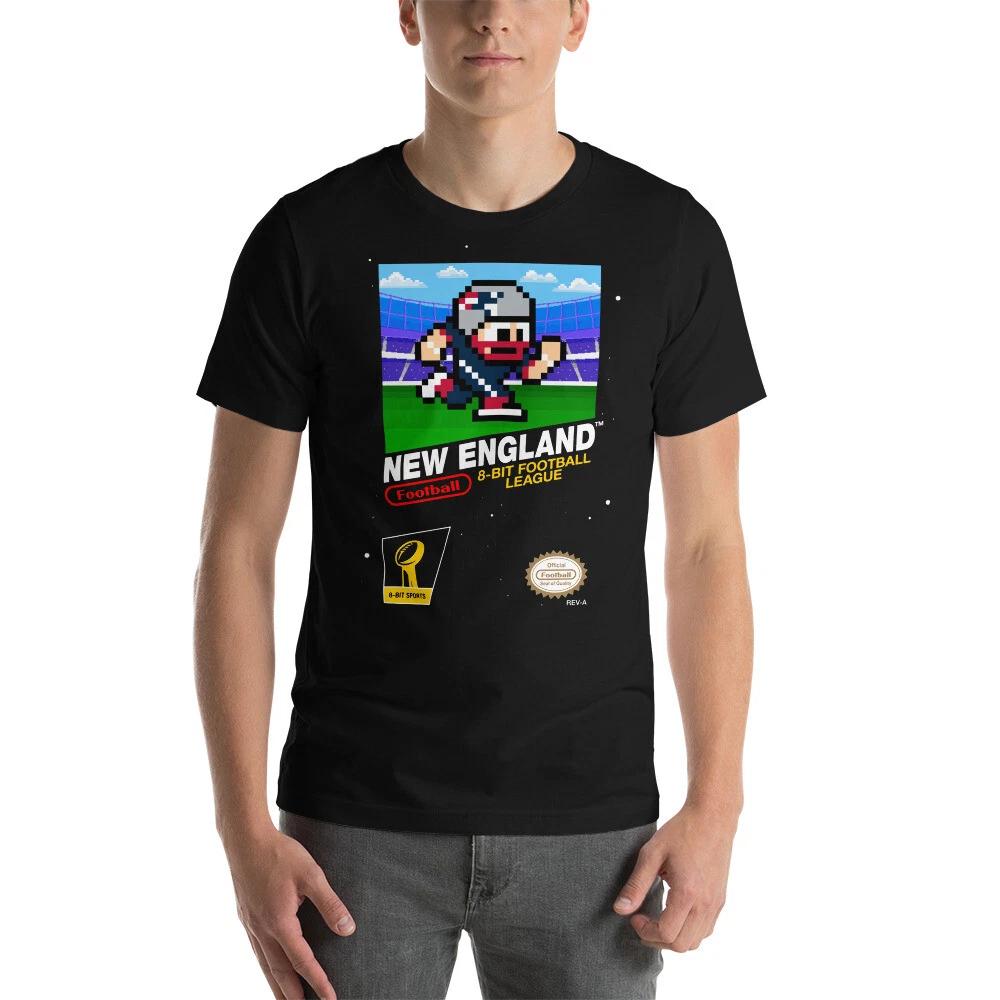 New England Patriots 8-bit Football NES Nintendo Retro Tecmo Super Bowl T-Shirt 4XL
