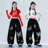 Zomer Jazz Dans Outfit voor Meisjes Crop Top met Hoge Taille Broek voor Podiumoptreden