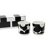 Marimekko Unikko Latte Mug, 200ml, Black/Silver, 72780-199 [Parallel Import]