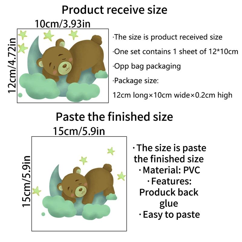 

Светящаяся наклейка на стену «Лунный слоненок» для детской комнаты, спальни, домашнего декора, наклейки, светящиеся в темноте, комбинированные наклейки