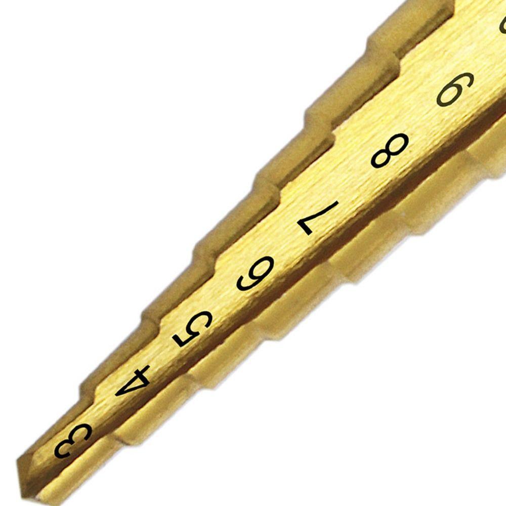 Durable Hexagon Shank Hole Opener Twists Bit Step Drill Gold Pagoda Drill Ladder Drill