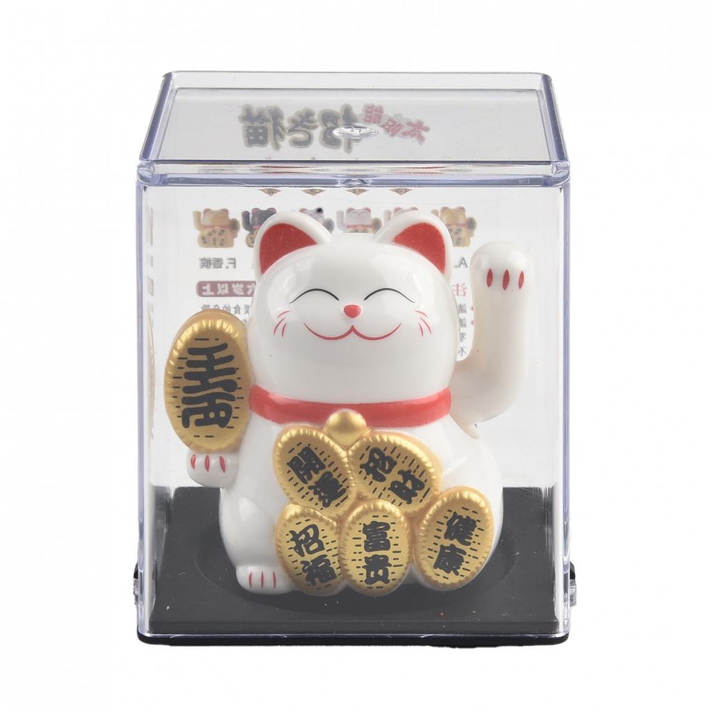 Black Cat Decoration Bright Gold Electronic Components Plastic White