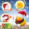 12/24 Pcs Christmas Mini Rubber Duckies In Bulk With Christmas Hats And Scarf Rubber Duckies Bath Toy For Christmas Party