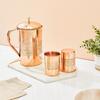 כד נחושת מובלט עם 2 כוסות מובלטות נחושת