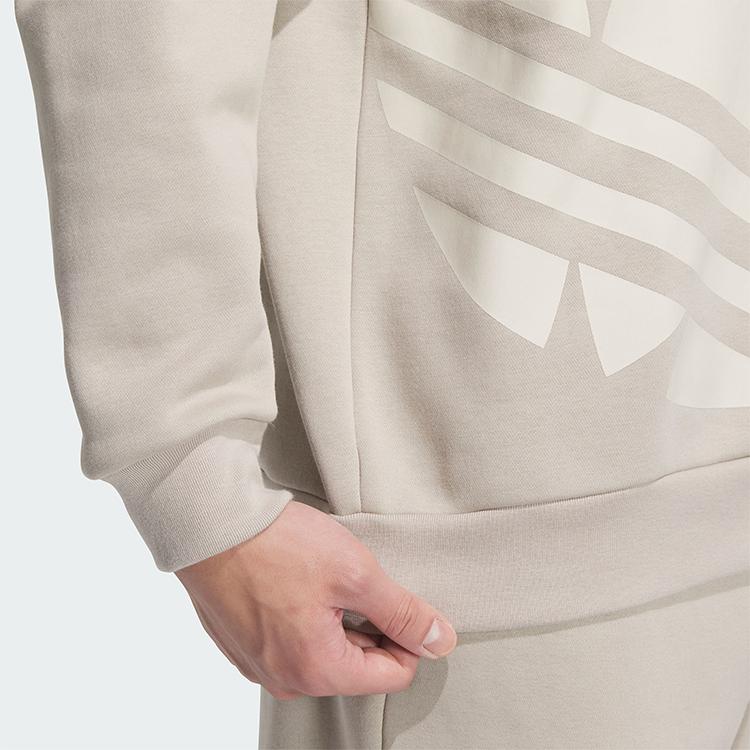 Adidas Originals Classic Series Letter Logo Print Crewneck Long Sleeve Sweatshirt Unisex Sweatshirt Silver-Gray JL8386