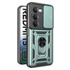 For Xiaomi Redmi 15 5G (Global) (169mm) Case Kickstand PC+TPU Phone Cover with Camera Lens Slider - Blue