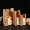 100Pcs 450g Bread Oil-Proof Food Paper Bag Window Transparent Toast Baking Packing Bags Brown White Solid Color