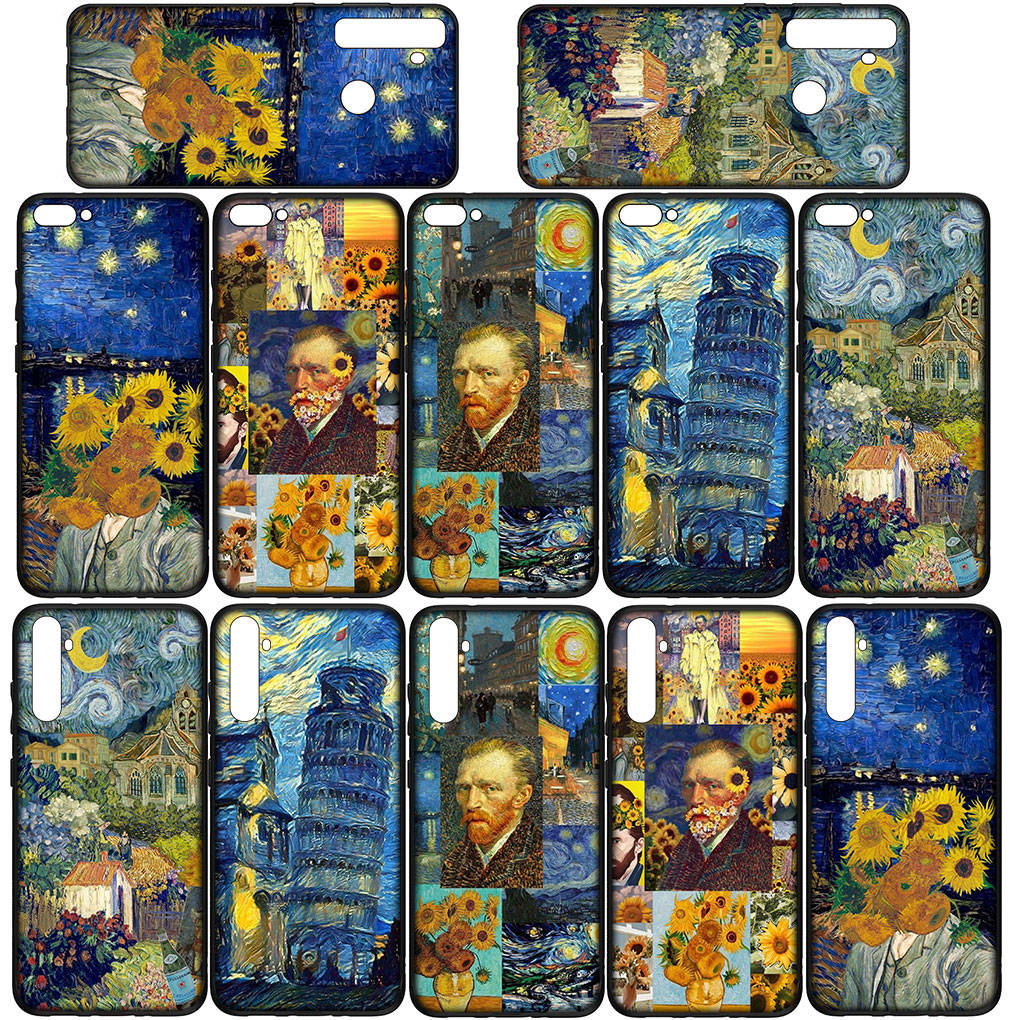 Phone Case for Samsung Galaxy S25 S24 S23 iPhone 16 15 Xiaomi Redmi Note 14 13 12 16E X 11 Pro Max OPPO Moto A3 Huawei Design Sunflower Van Gogh Cover