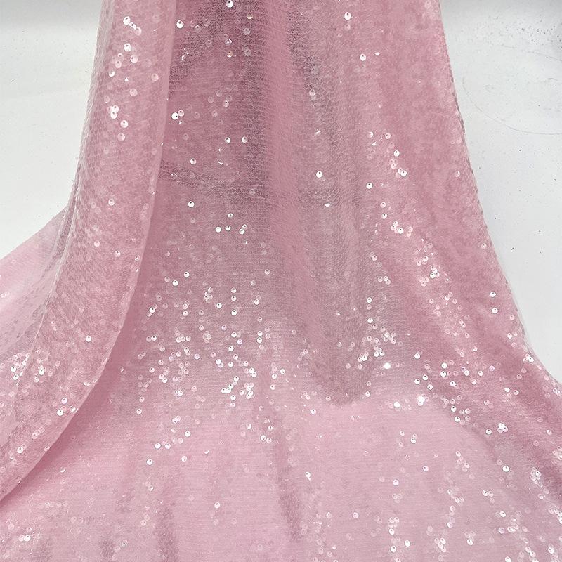Tessuto di Pizzo Ricamato Full Paillettes Lucide Multicolore Materiale da Cucito Fai da Te per Abito da Sposa Tessuto Decorativo per Abbigliamento
