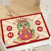 Dragon Year Lucky Home Tappetino antipolvere, antiscivolo, zerbino tagliabile, tappeto di Capodanno