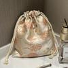 Portable Polyester Drawstring Bags Flower Large Capacity Makeup Bag Drawstring Packaging Jewelry Storage Box Travel