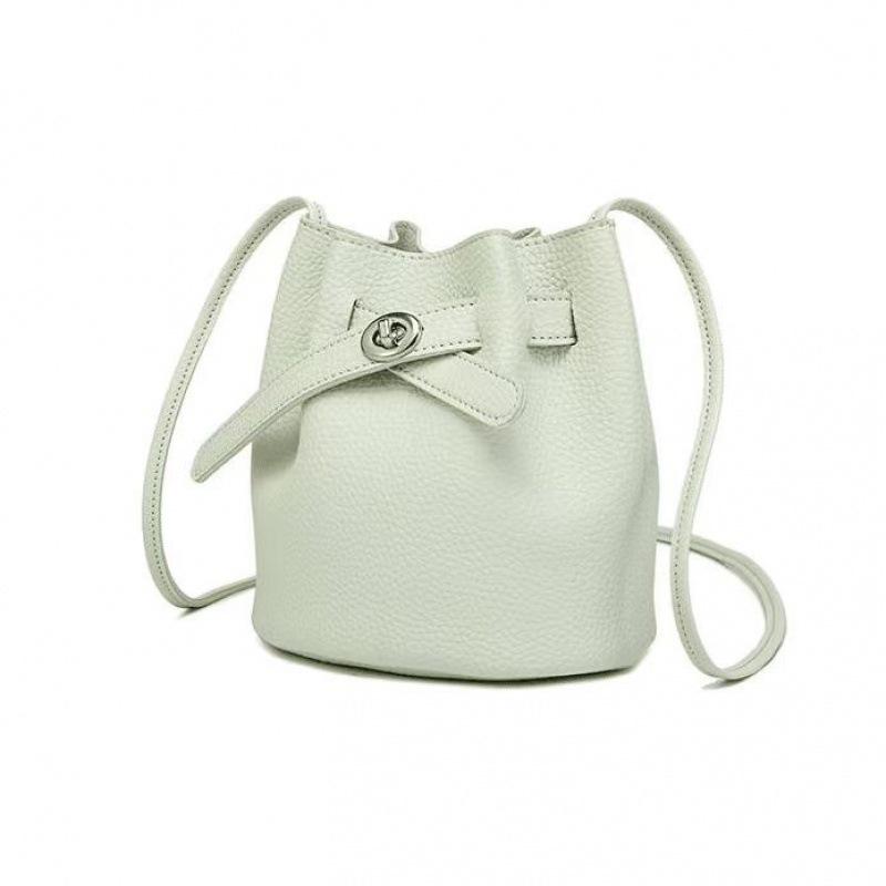 2024 Versatile Simple Bucket Bag: Large-Capacity Lychee Grain Crossbody & Shoulder Bag