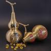 Brass Hundred Blessings Gourd, Fortune-Attracting Gourd, Kylin Gourd Craft Ornament For Office Desk & Entrance
