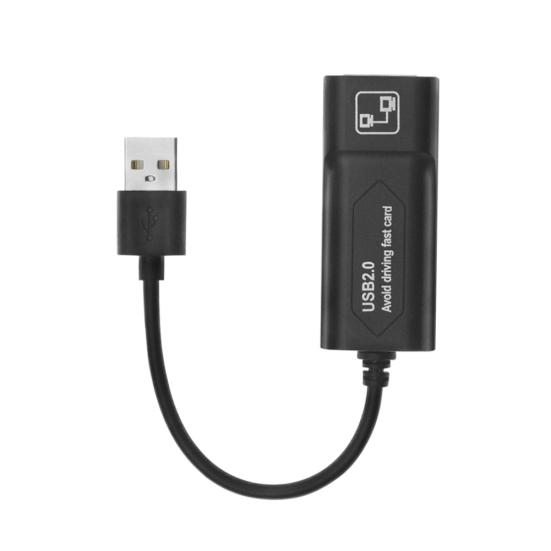 Portable USB 2 Cable Network Card Wired Built-in Drive-free Ethernet Adapter