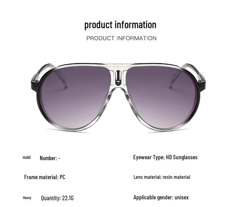 Pilot 138 Unisex Retro Gradient Sunglasses - Lightweight, UV Protection