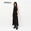 MO&Co. French Cutout Shoulder Sheer Maxi Dress