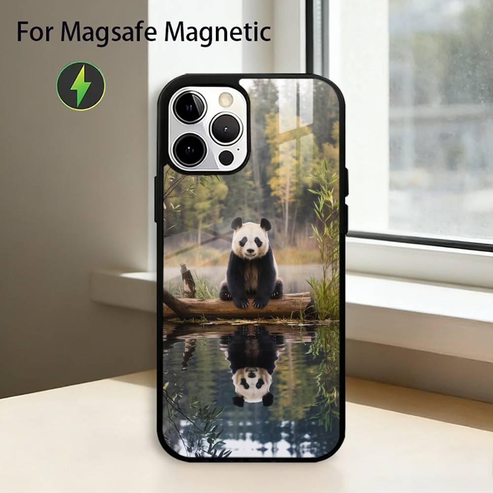 Cute F-Fubao Animal P-Panda Phone Case For iPhone17,16,15,14,13,12,11 Plus,Pro Magnetic with Magsafe Wireless Charging