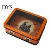 Seasonal Kitchen Storage Halloween Tin Box with Clear Lid, Witch Pumpkin Ghost Candy Window Metal Cases Container for Cookies Snacks, Festive