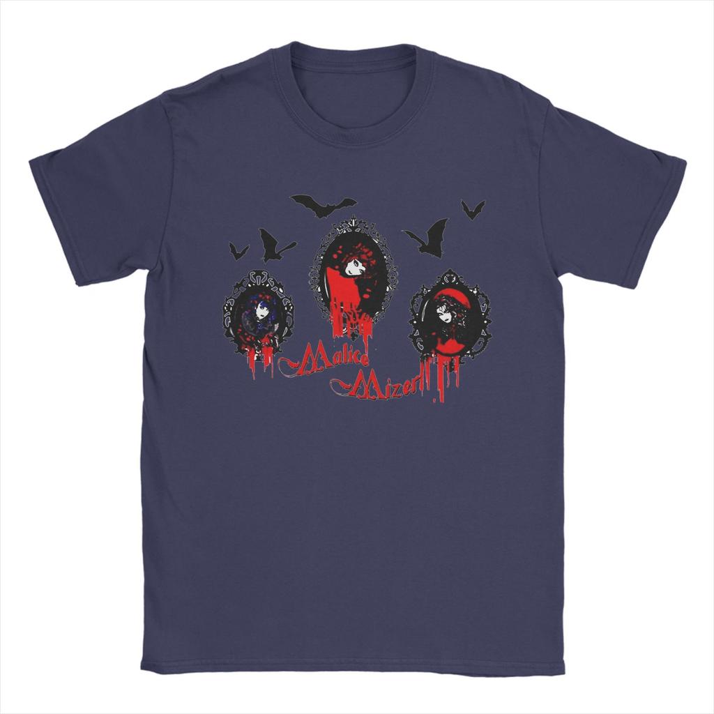 Men T-Shirt Malice Mizer Visual Kei Japanese Gothic Casual 100% Cotton Tees Short Sleeve  T Shirt Round Neck Clothing