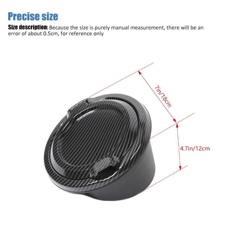  For Jeep Wrangler JL 2018 Up Aluminum Alloy ABS Gas Fuel Oil Tank Cap Cover Car Exterior Accessories, Carbon fiber pritned.