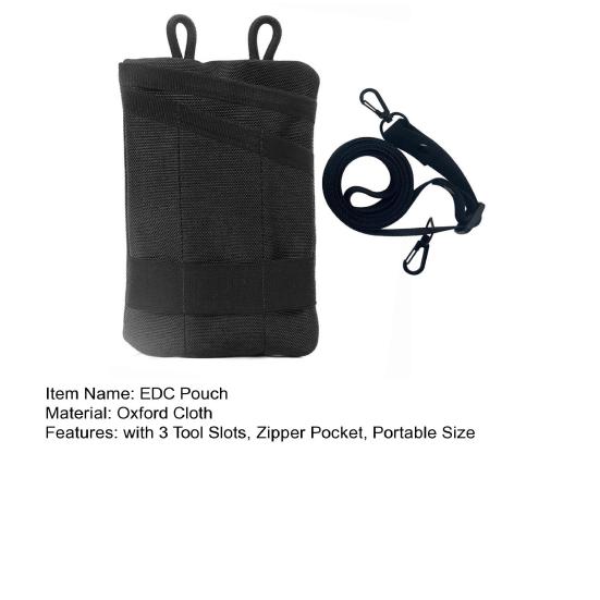 Outdoor EDC Werkzeug Aufbewahrungstasche mit 3 Werkzeugschlitzen Reißverschlusstasche Oxford Stoff EDC Ausrüstung Münzen Bargeld Schlüssel Organizer Tasche Geschenk für Männer