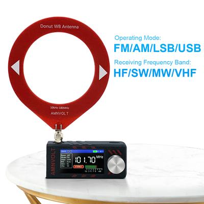 SI4732 LSB USB AM FM FM/AM Radio 1.9inch IPS Screen HF SW MW VHF Radio with Antenna Portable Radio