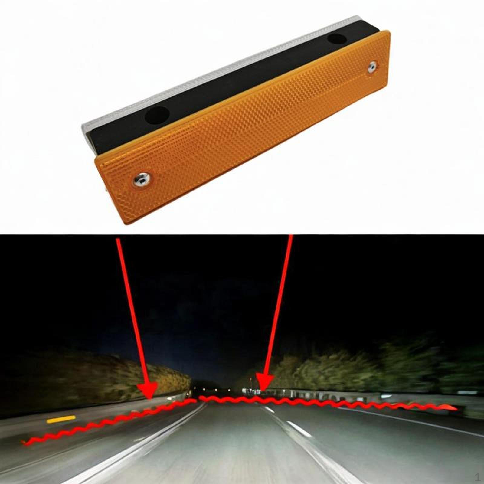 

Double Sided Rectangular Profile Mark Driveway Reflective Tunnel Wall Marker for Freeways Yellow