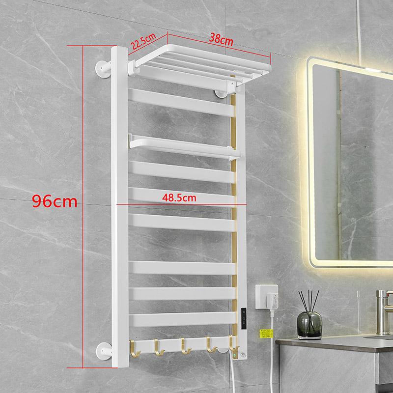 Smart Home Electric Heated Towel Rail Grey Electric Bathroom Bath Towel Dryer Warmer Heaters Punch Free Towel Rack Radiator 110v