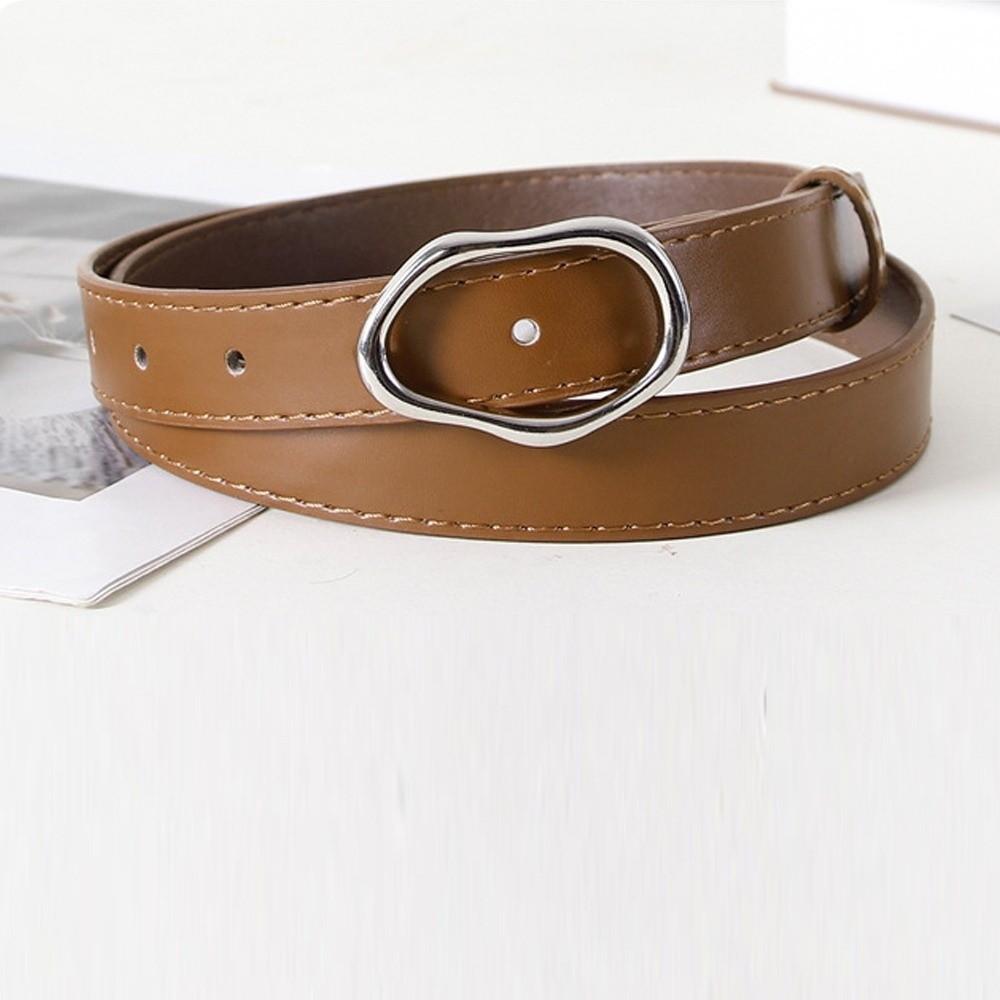 

PU Leather Waistband Irregular Snap-buckle Waist Strap Fashion Waist Belt Jeans Dress Accessories верблюд