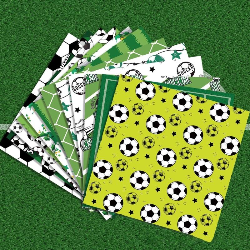 24 Sheets Scrapbooking Decorative Paper 30x30cm Football Themed Paper for Scrapbooking Journal Notebook Album Wrapping