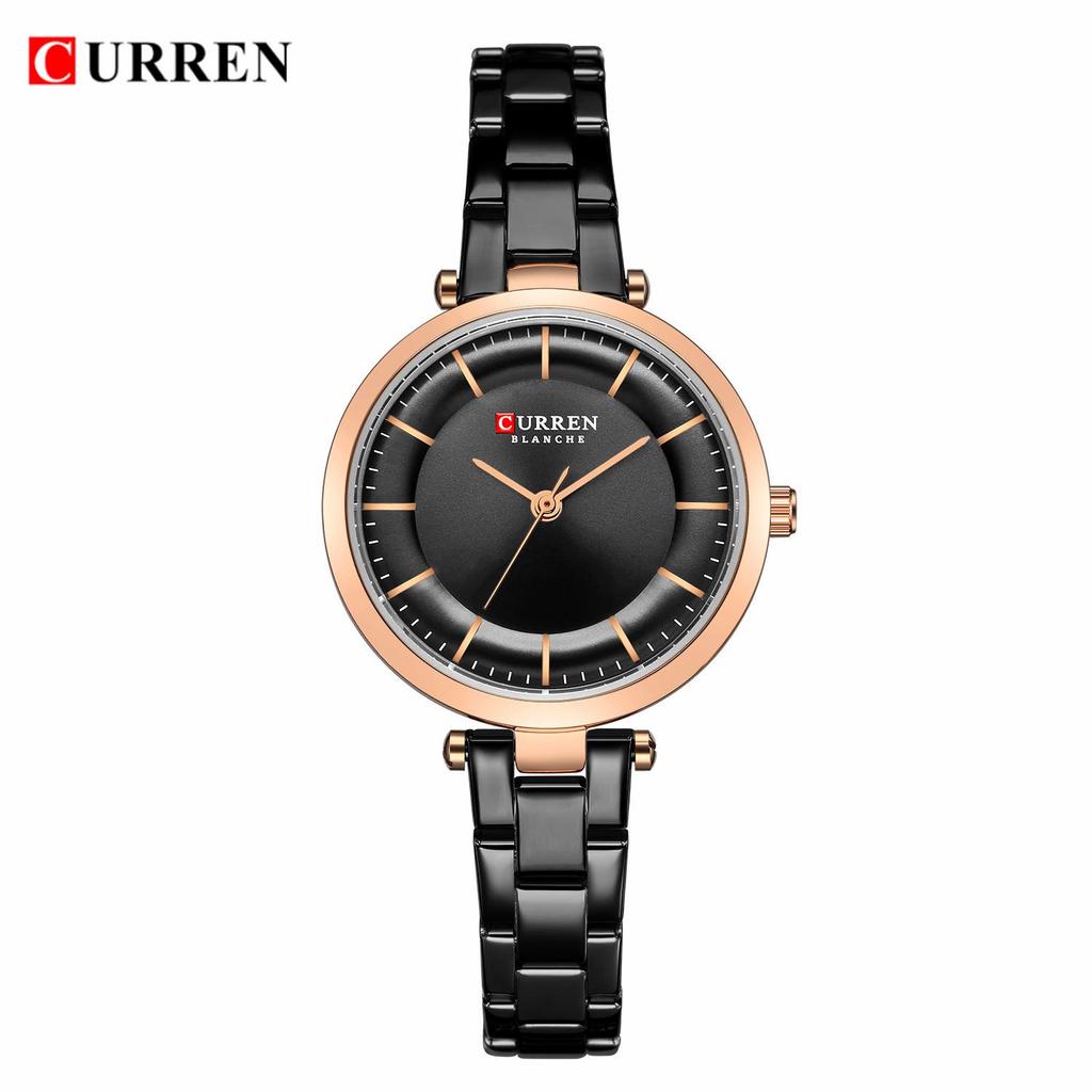CURREN 9054: Women's Ultra-Thin Waterproof Quartz Watch with Small Round Dial