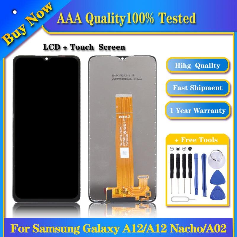 

100% протестированный ЖК-экран и дигитайзер Полная сборка для Samsung Galaxy A12 / A12 Nacho / A02 SM-A125 SM-A127 SM-A022