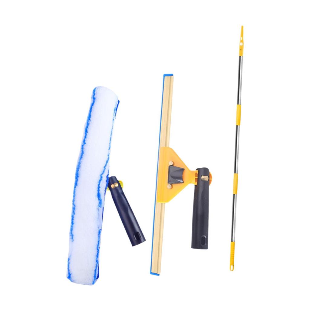 3Pcs Glass Cleaning Scraper Set Window Cleaner Tool Self Assembly Rotate Glass Cleaner Tool for Car Patio Bathroom Shower Window