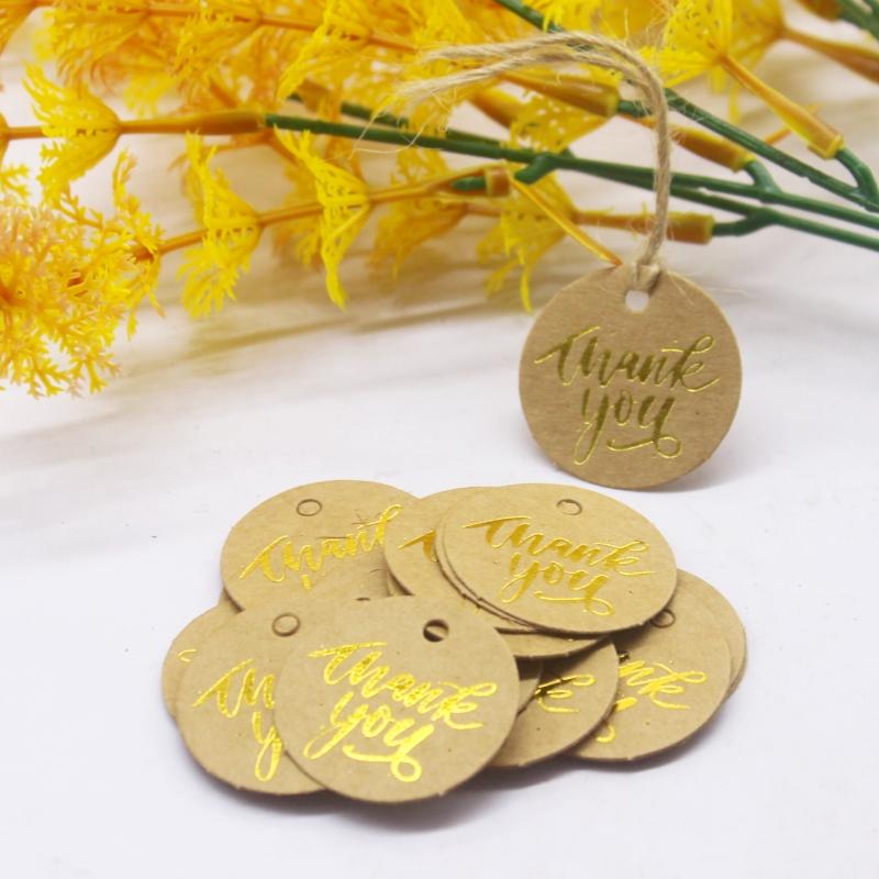 3cm round100TAG+ 20M STIRNG THANK YOU GIFTS TAG MERRY CHRISTMAS GIFTS TAG