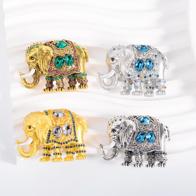 Retro Thai Elephant High-end Female Animal Brooch