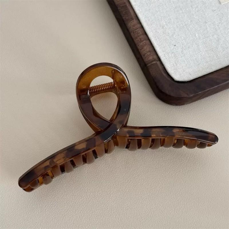 Retro Leopard Print High-Grade Large Clip Hair Accessories For Women