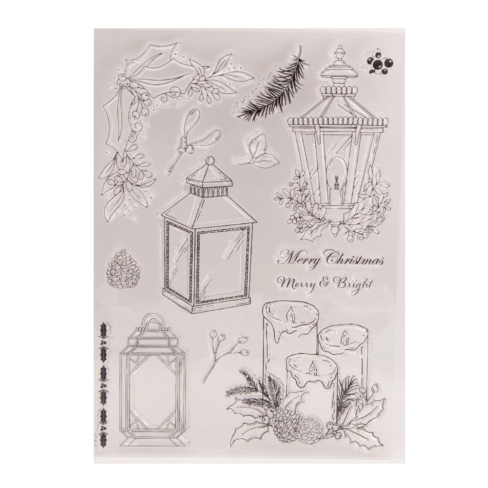 Clear Stamps for Card Making Transparent Stamps Clear for Paper Card Photo Album and DIY Scrapbooking Crafting Supplies