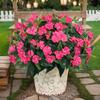 Handcrafted Artificial Flowers 8 Bundles Artificial Impatiens Flowers Uv Resistant Faux Silk Shrubs Outdoor Garden Planter Decor