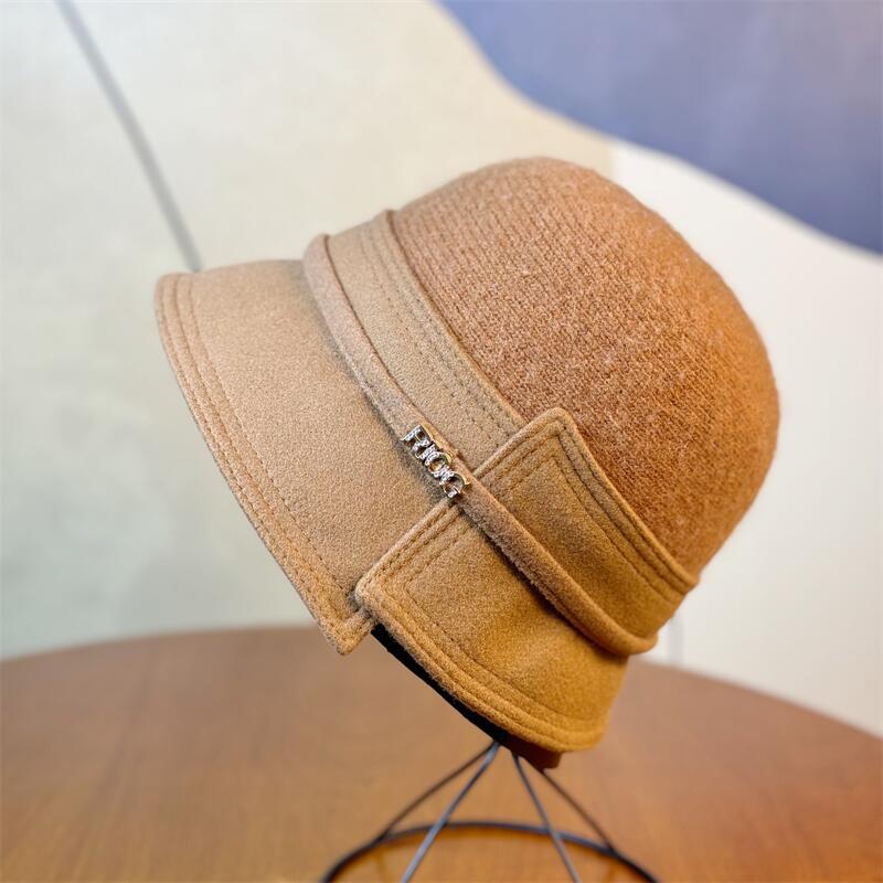 

Осень и Зима Новая Шляпа-Ведро с Бантом Женская Вязаная Шляпа-Котелок Модная Повседневная Темпераментная Уличная Теплая Шерстяная Шляпа Adjustable