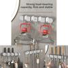 Modern Minimalist Abs Bathroom Wall Mount Mop Holder With Strong Clips And Hooks For Home Organization