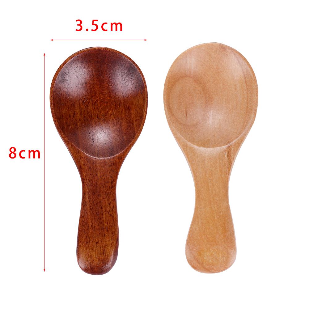 2/5pcs Small Little Mini Natural Wooden Spoon Scoop Tea Honey Coffee Condiment Salt Sugar Spoon Cooking Tools Kitchen Gadgets